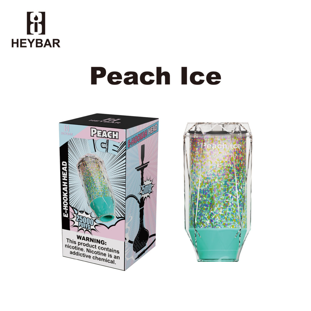 HeyBar E-Hookah Head 25k Disposable Peach Ice