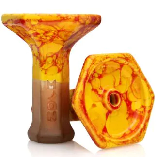 Moon Grand Phunnel Hookah Bowl | Marble Orange Red