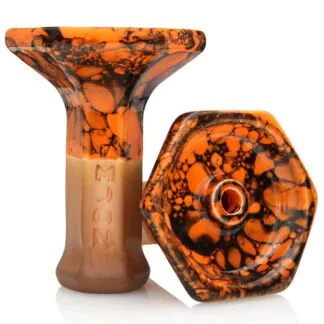 Moon Grand Phunnel Hookah Bowl | Marble Orange Black