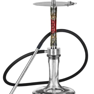 Geometry Hookah Big Bro Stab HoneyComb | Grey-Red