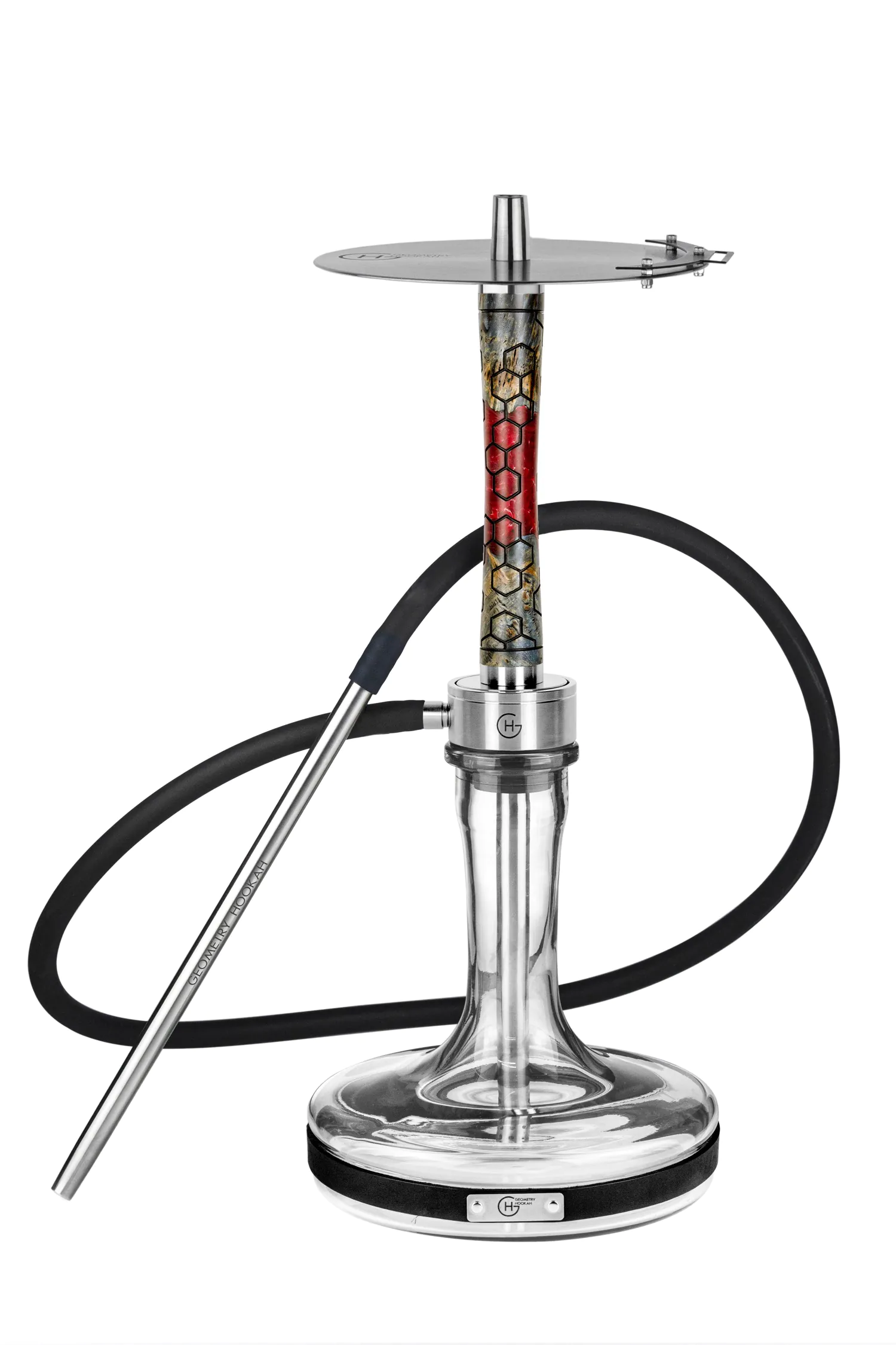 Geometry Hookah Big Bro Stab HoneyComb | Grey-Red