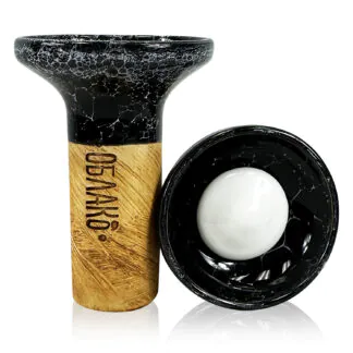 Oblako Flow | White on Black Marble