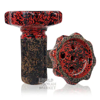 Telamon Gear Glaze Hookah Bowl | Red