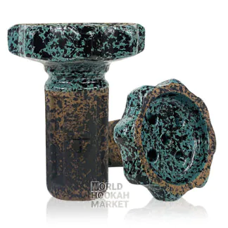 Telamon Gear Glaze Hookah Bowl | Green