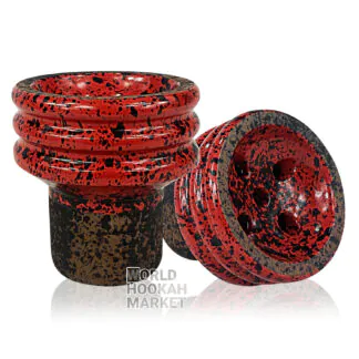 Telamon Turkish Glaze Hookah Bowl | Red