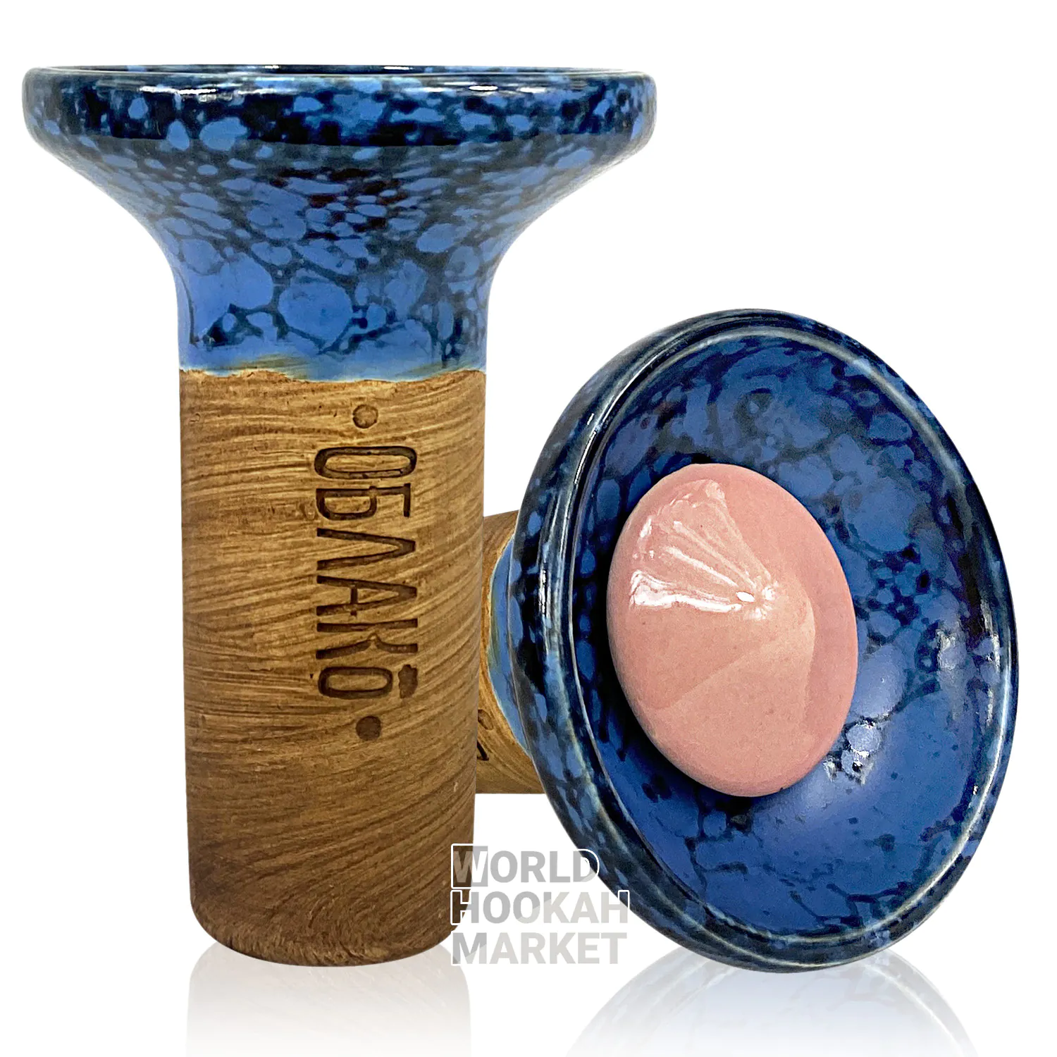 Oblako Flow | Pink on Blue-Black Marble