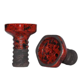 Telamon Evil Screw Glaze Hookah Bowl | Red