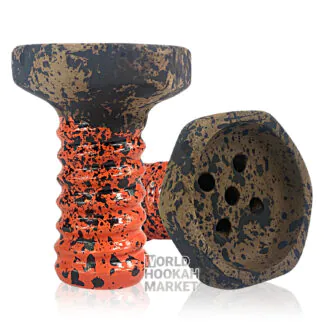Telamon Evil Screw Clay Hookah Bowl | Orange