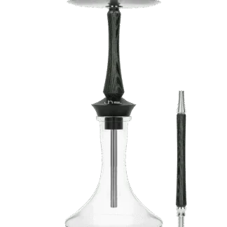 Union Sleek Black and Silver Hookah