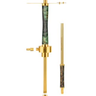 Geometry - Gold Stab Malachite Hookah